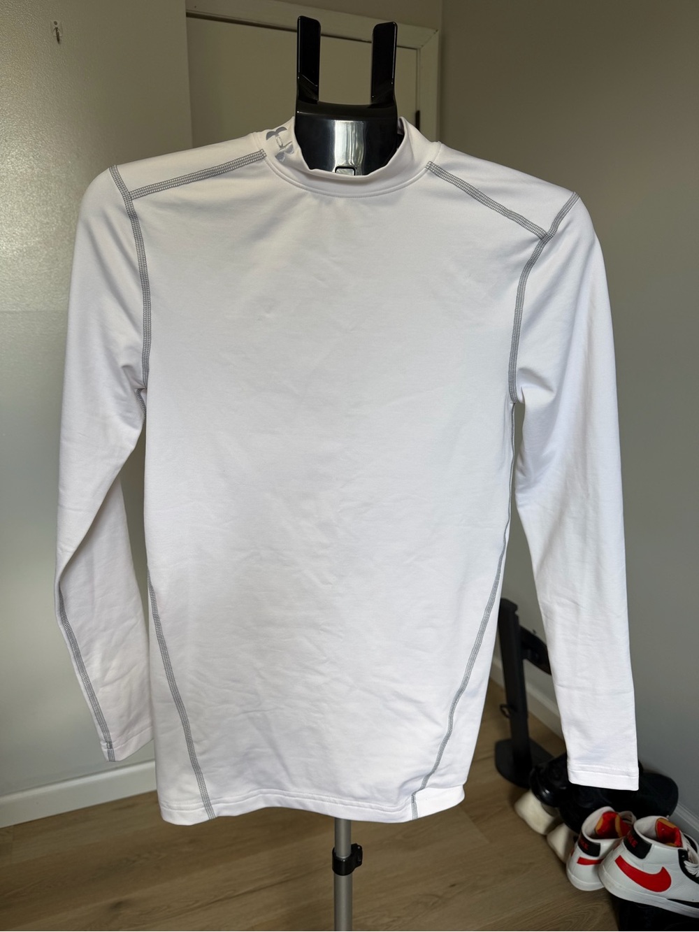 Under Armour White Long-Sleeve Compression Base Layer